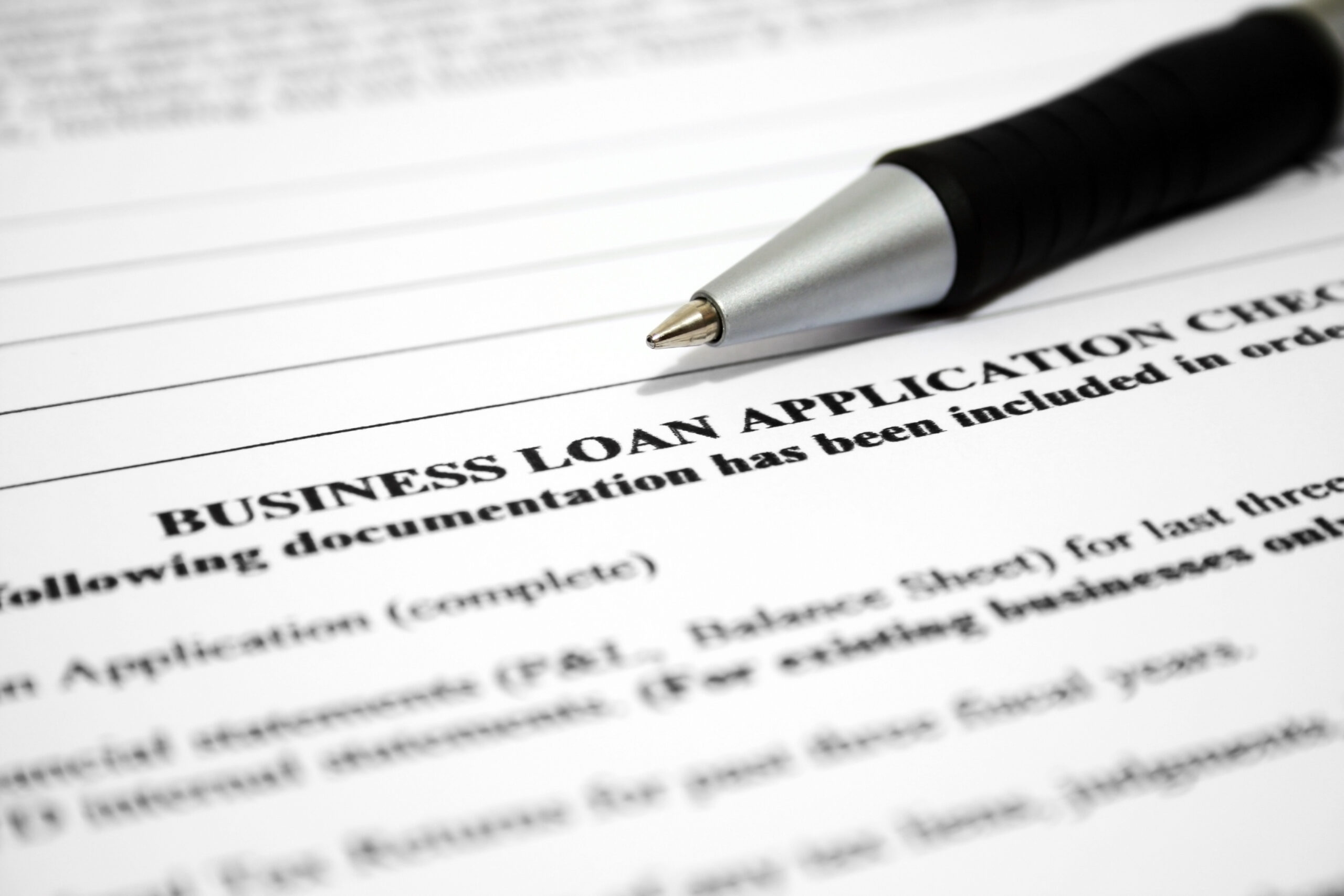 Business loan application loan officer industry