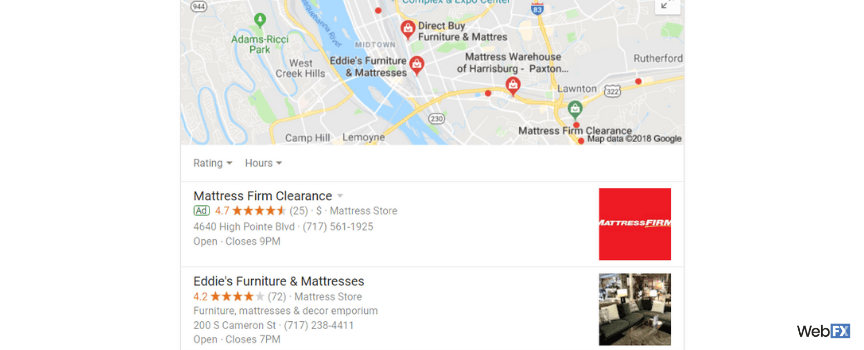 local search result example