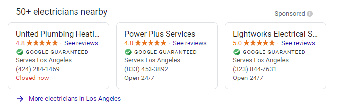 Local services ads electricians