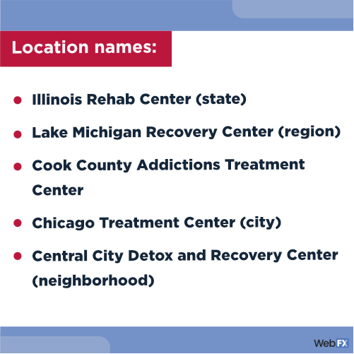 location rehab names