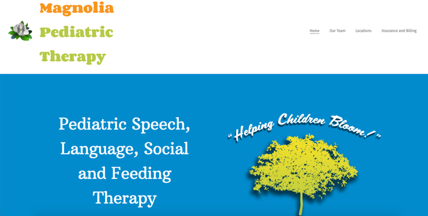 magnolia pediatric therapy desktop home page