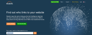 Majestick instrument pentru a verifica backlink