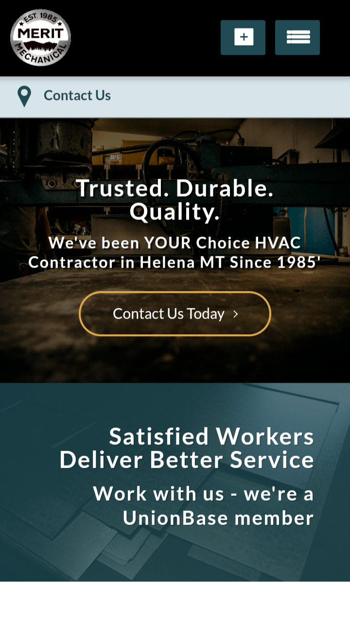 merit mechanical homepage mobile