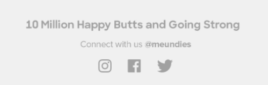 meundies social media buttons social media promotion