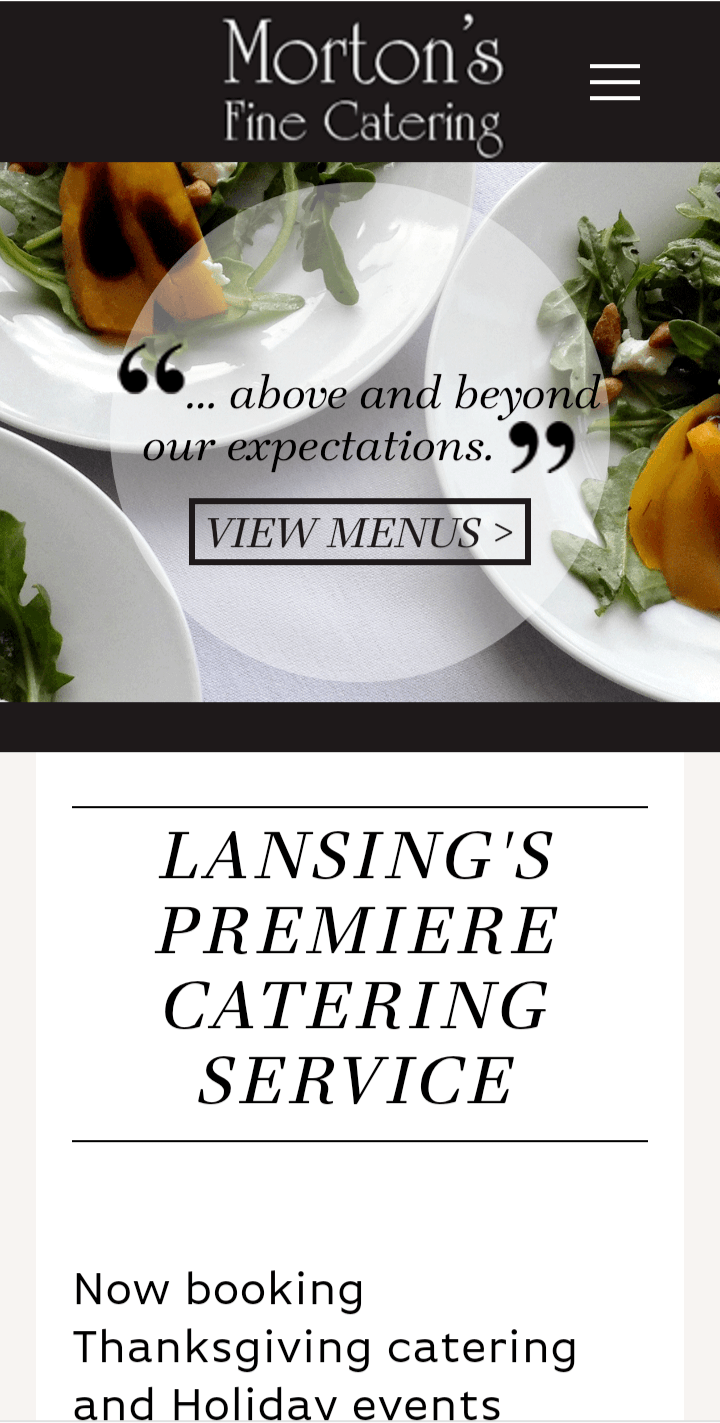 mortons fine catering mobile