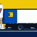 Mover loading truck in graphic for a marketing guide