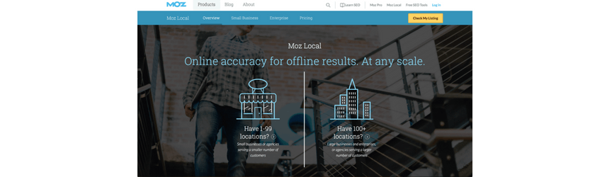 Moz Local Hompage