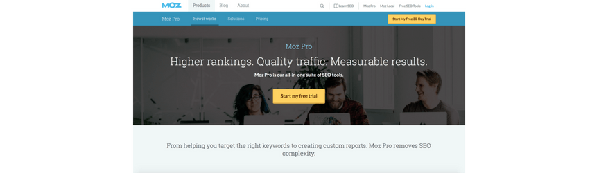 Moz Pro Homepage