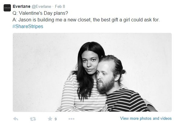 Native advertising on Twitter by Everlane