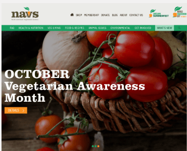 October vegetarian awareness month web design