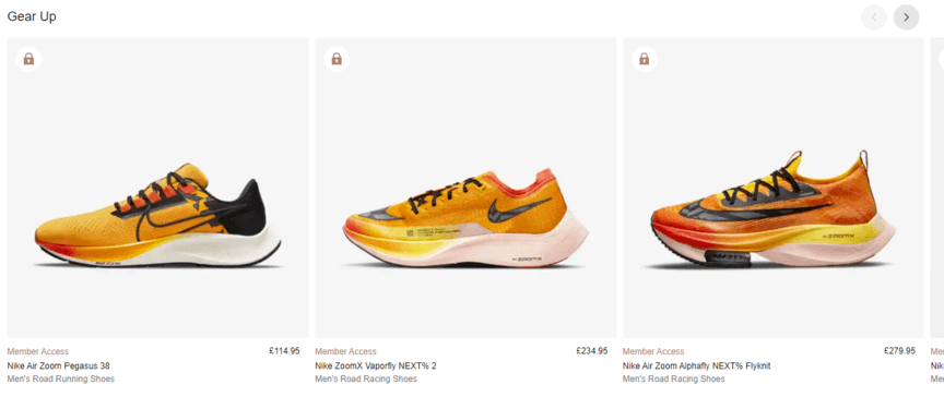 nike image sliders types of interactive content example