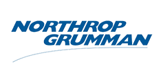 Northrop Grumman logo with stylized blue text.