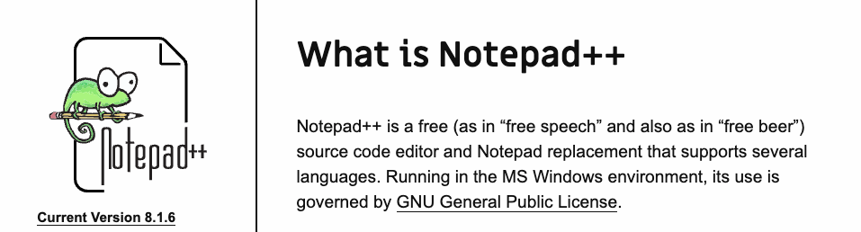 Details on Notepad++ services