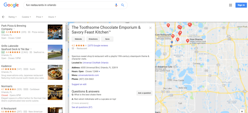 orlando fl local seo example