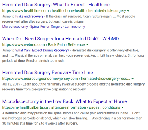 orthopedic marketing search results