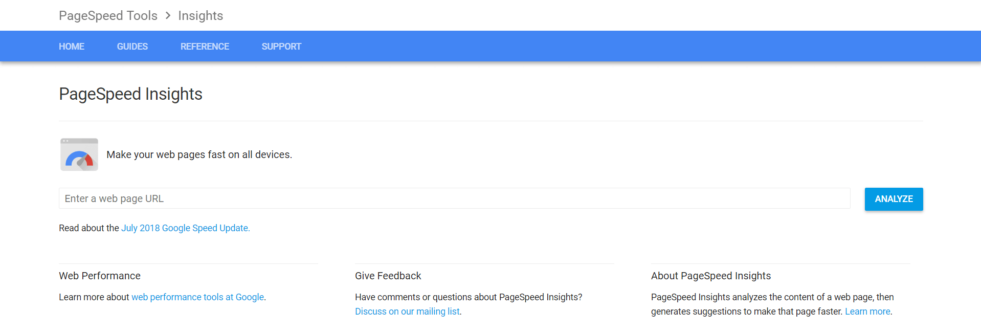 Google page speed insights