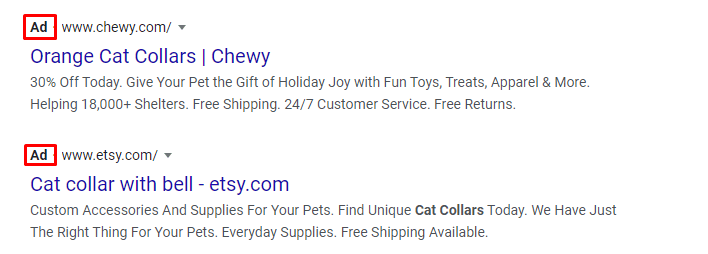 pet product ad