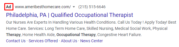 ppc ad occupational therapist