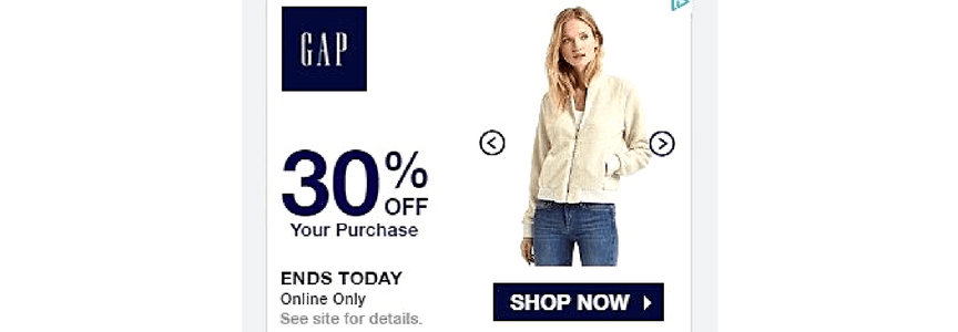 gap display advertisement