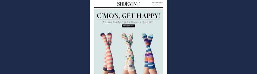 promotional email from ShoeMint