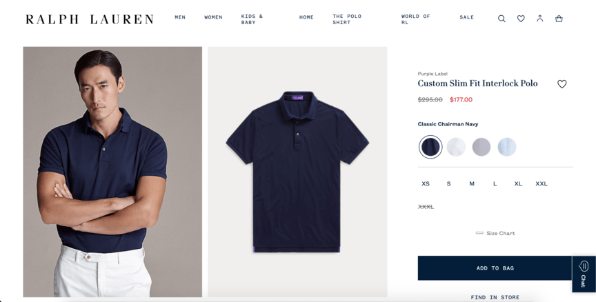 Ralph Laurent Polo Product Page