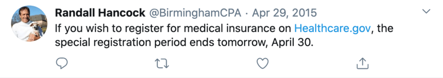 CPA twitter post