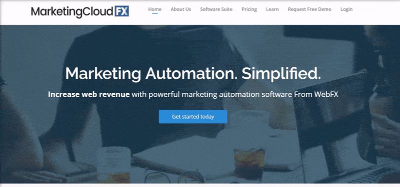 RevenueCloudFX homepage preview gif