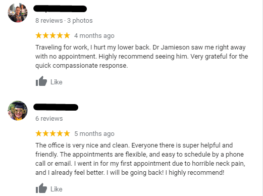 reviews chiropractor