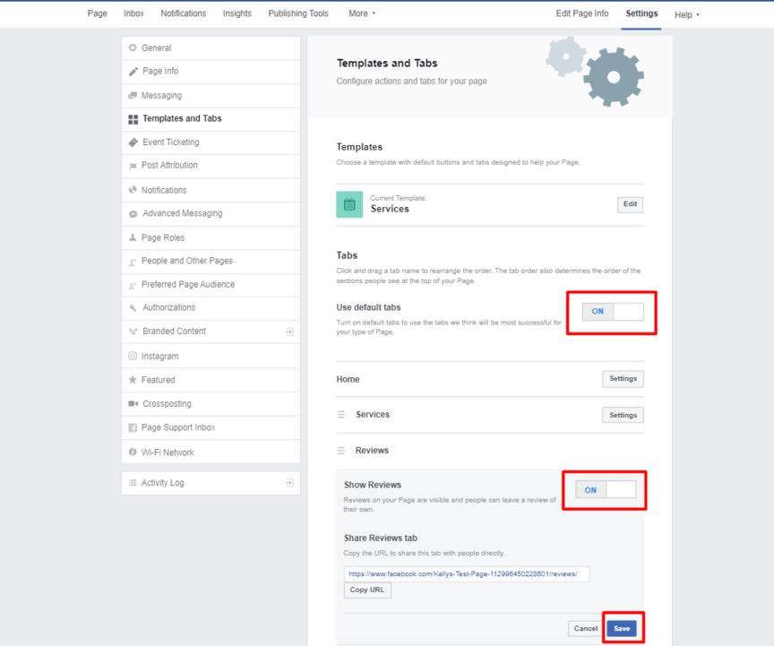 reviews tab settings how to get reviews on facebook