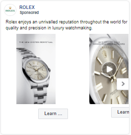 rolex paid ad