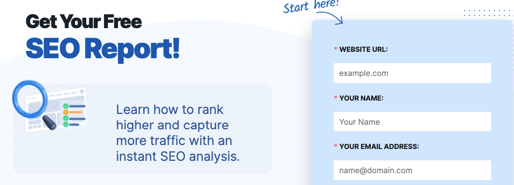 SEO checker tool page