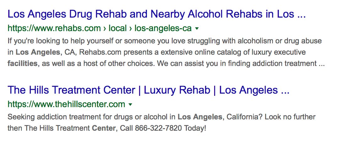 seo rehab centers