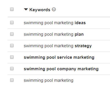 seo keyword research for swimming pools image 