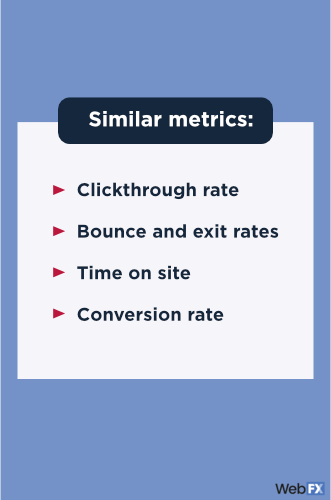 Similar metrics: PPC and SEO