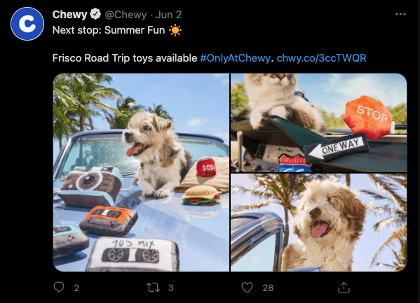 social media hashtag chewy