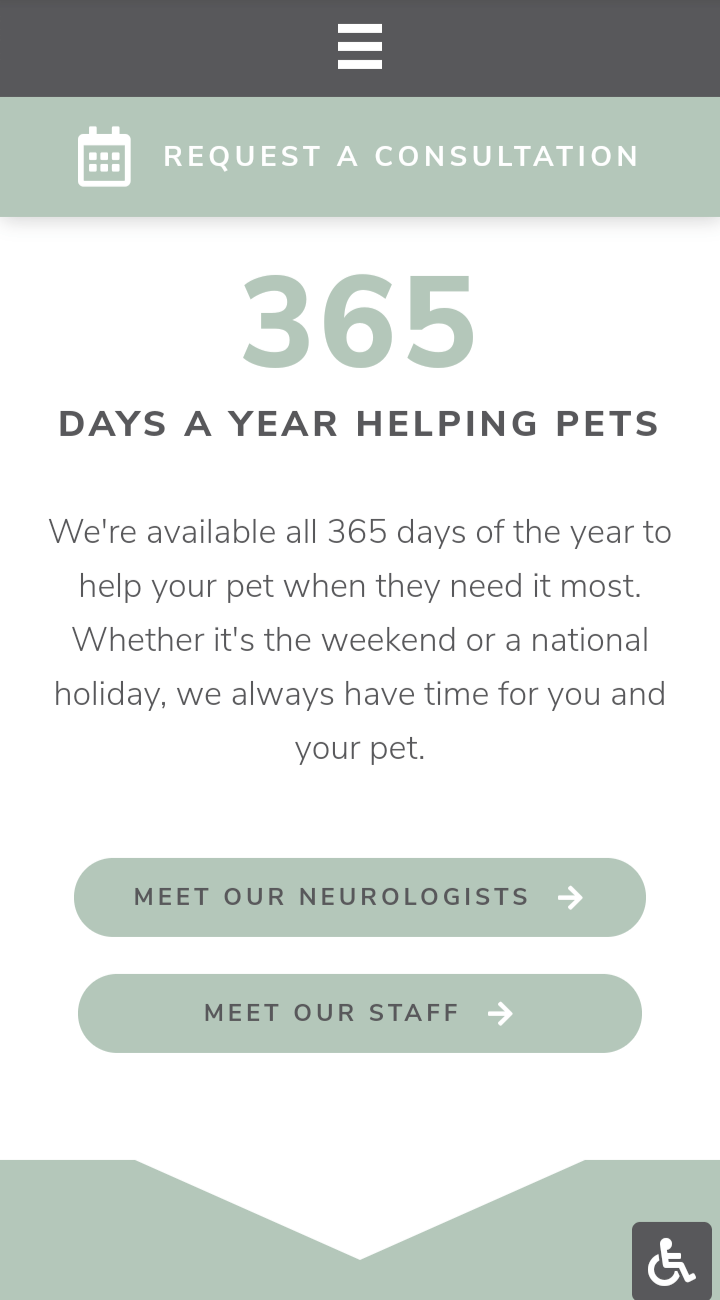 Veterinarian website mobile friendly design