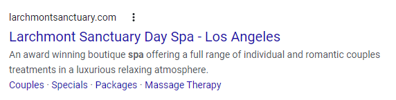 spa seo listing