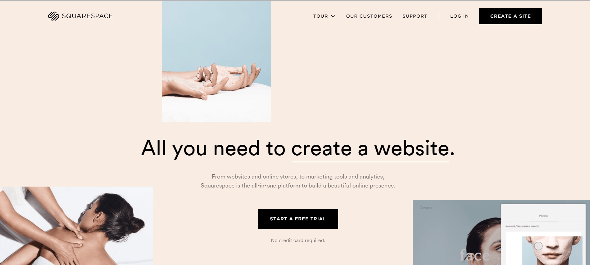 squarespace homepage