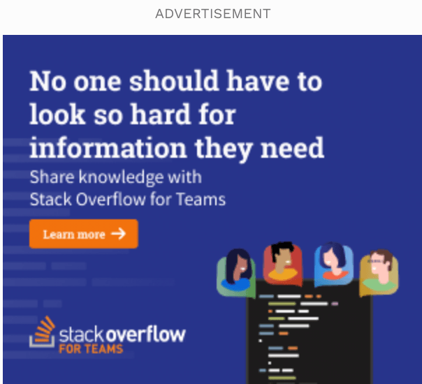 stack overflow display ad