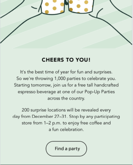 starbucks email copy