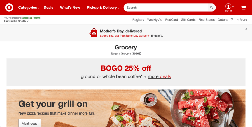 target groceries page