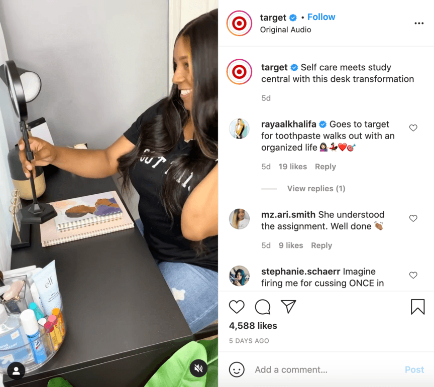 Target instagram post example