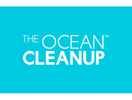 Logo of The Ocean Cleanup, featuring the text 'THE OCEAN CLEANUP' in white on a turquoise background.