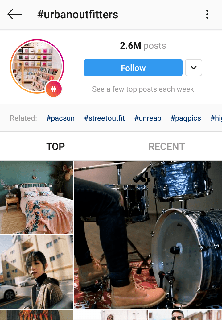 urban outfitters hashtag social media promotion