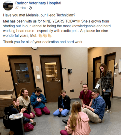 Veterinarian social media post example