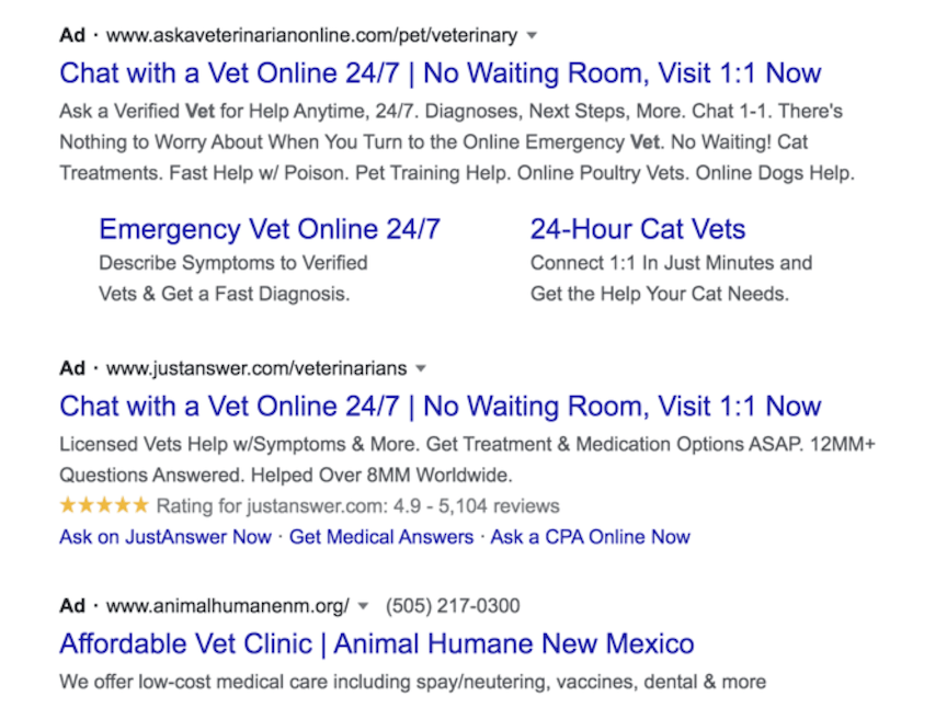 PPC advertising for veterinarians