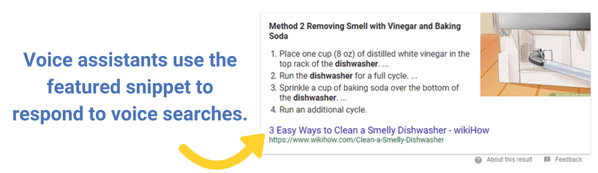 voice search featured snippet