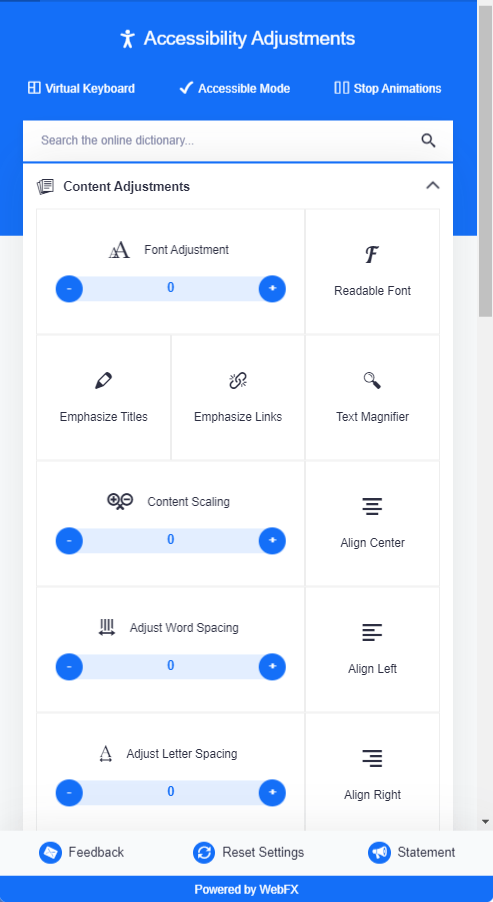 Website accessibility checker tool