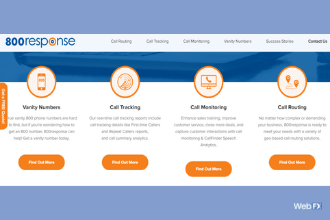 A screenshot of a website designed by WebFX