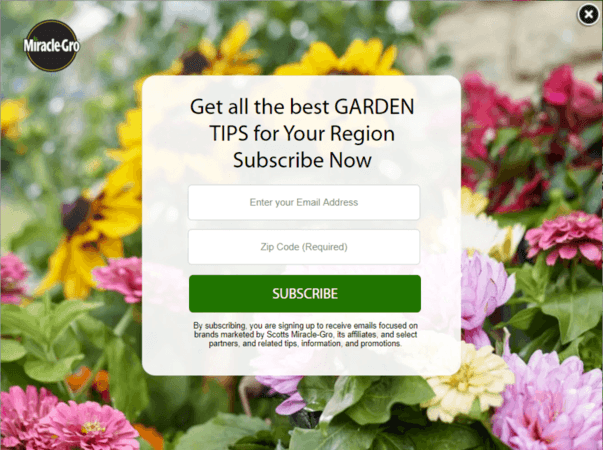 miracle gro email marketing